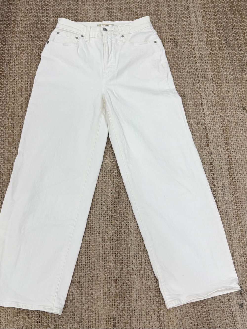 Madewell White Wide-Leg High-Rise Jeans